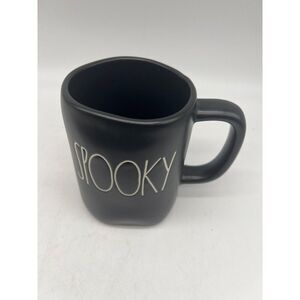 Rae Dunn Black Ceramic Mug Spooky